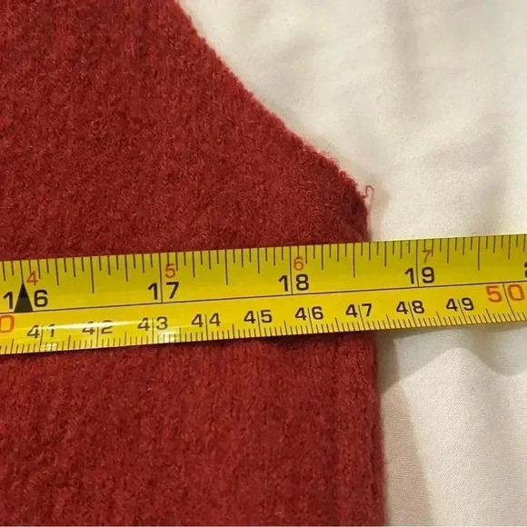 Cut loose women 100% wool orange front  button collar lagenlook preppy vest -S - Picture 7 of 9